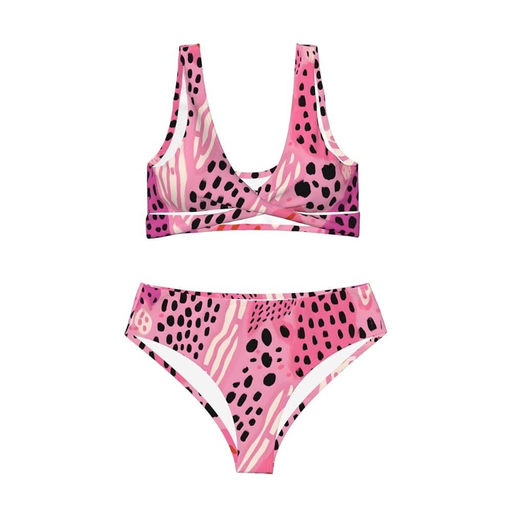 Amazon.com: JXDXHCW Womens Bikini Set Pink Leopard Print